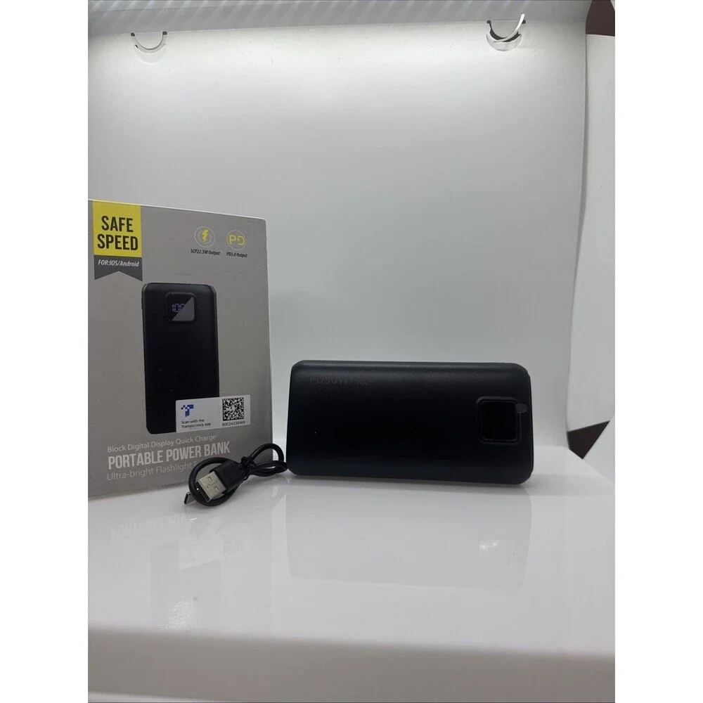 Portable Quick Charger Power Bank 40000mAh 30W QC 4.0 Flashlight LED Display NEW